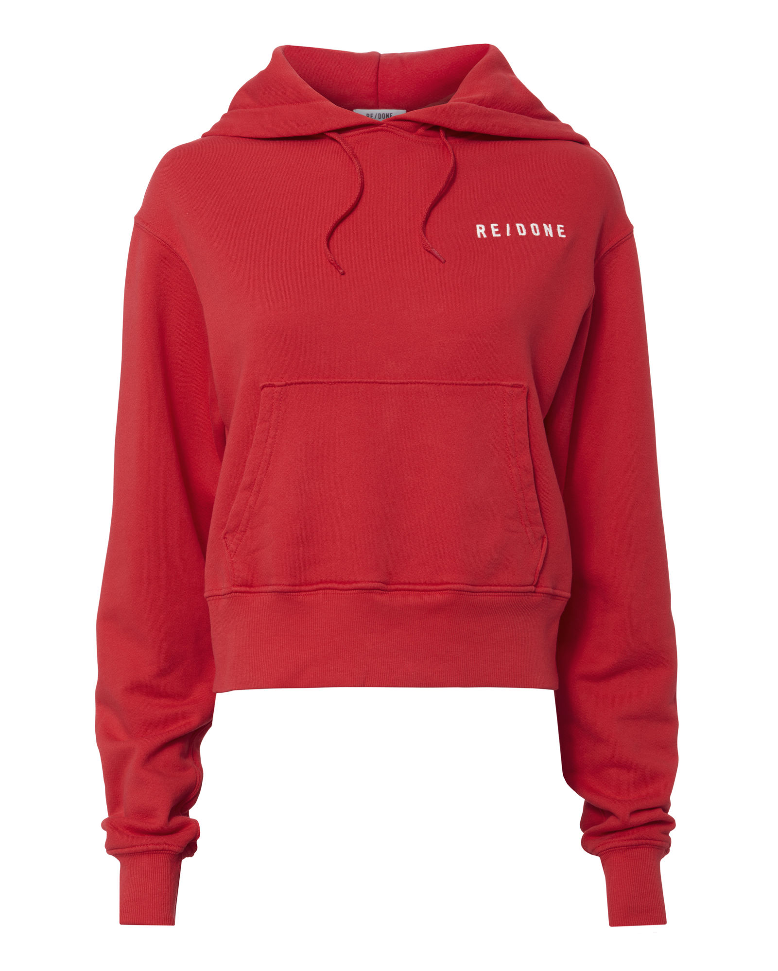 Re/done Classic Red Cropped Hoodie | ModeSens