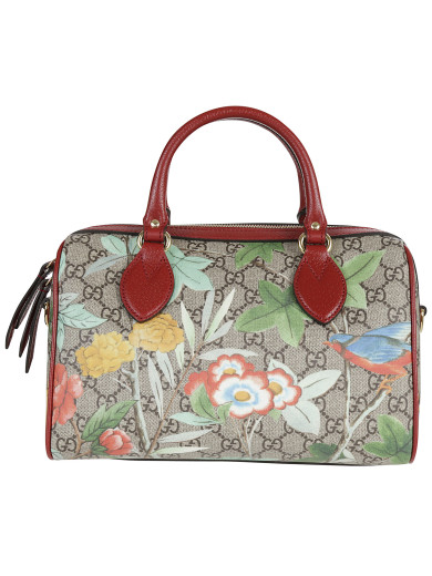 Gucci Women's 409529k0l2g8691 Multicolor Fabric Handbag In Rosso | ModeSens