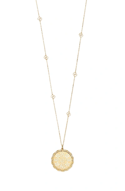 Gucci 18k Yellow Gold Icon Blooms Pendant Necklace, 31.5"