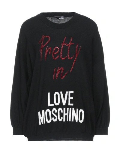Love Moschino Sweaters In Black