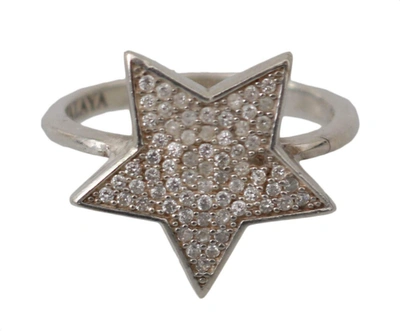 Nialaya Silver  Clear Cz Star 925 Ring