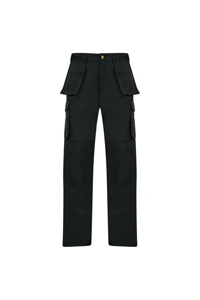 Absolute Apparel Mens Workwear Utility Cargo Trouser In Black