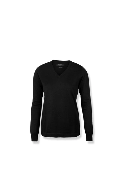 Nimbus Womens/ladies Ashbury Knitted V Neck Sweater (black)