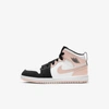 Jordan 1 Mid Little Kids' Shoes In White/arctic Orange/black