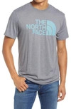 The North Face Half Dome Logo Graphic Tee In Medium Grey Heather