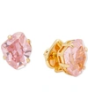 Kate Spade Gold-tone Multicolor Crystal Stud Earrings In Blush
