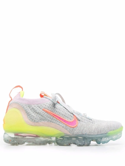 Nike Air Vapormax 2021 Flyknit Sneaker In Photon Dust,hyper Pink-bright Mango-volt