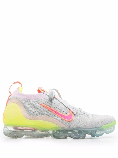 Nike Air Vapormax 2021 Flyknit Trainer In Photon Dust,hyper Pink-bright Mango-volt