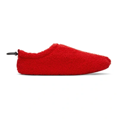 Undercover Textured Drawstring Shoes In Red