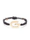 Givenchy Men's G-link Braided Cord Bracelet In Golden Yellow