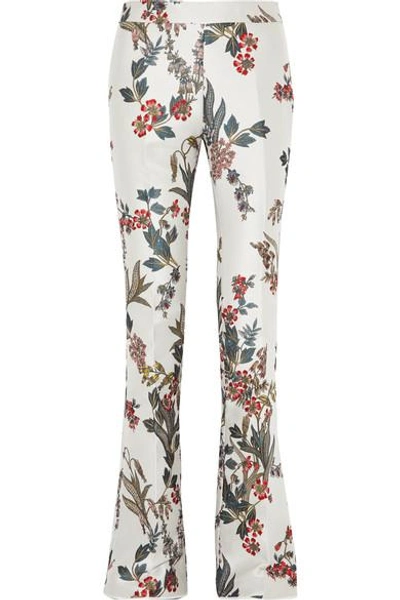 Giambattista Valli Floral Satin-jacquard Flared Pants