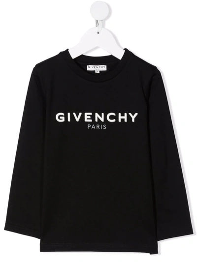 Givenchy Kids Logo Sweatshirt (4-14 Years) In 黑色