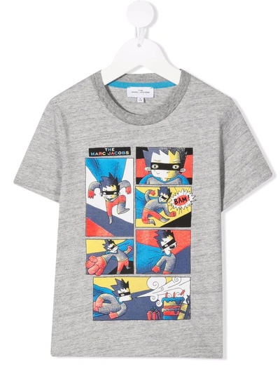 Marc Jacobs Kids' Comic-print T-shirt In 灰色