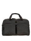Bric's Xtravel Tuscan Leather Blend Boarding Duffle Bag In Steel
