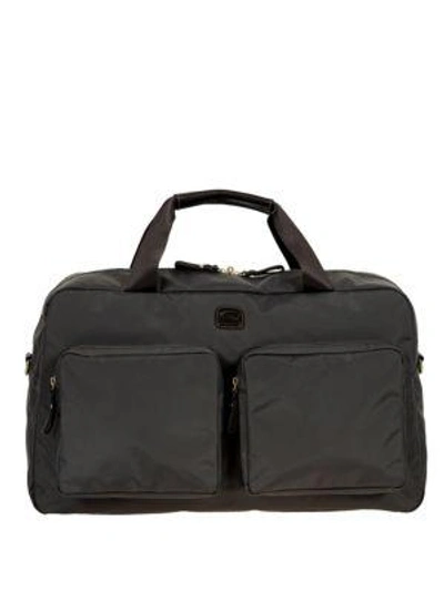 Bric's Xtravel Tuscan Leather Blend Boarding Duffle Bag In Steel