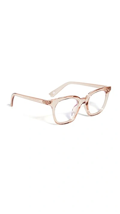 The Book Club Snatcher In Black Tie Rectangle Plastic Reading Glasses In Pink