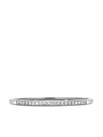 Pragnell 18kt White Gold Rockchic Diamond-embellished Bangle In Silver