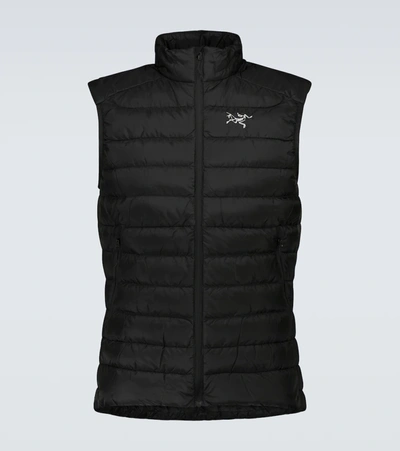 Arc'teryx Cerium Lt Slim-fit Packable Quilted Shell Down Gilet In Black