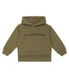 Mm6 Maison Margiela Kids' Reverse Logo Print Hoodie In Green