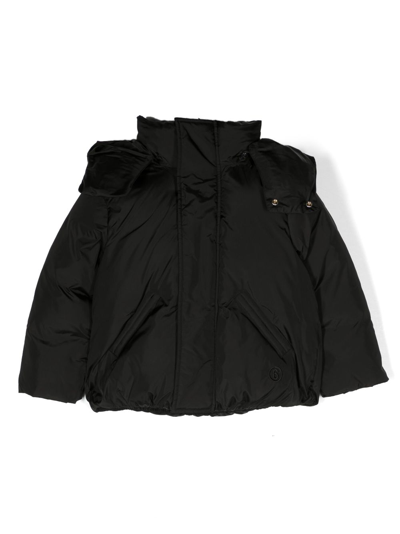 Mm6 Maison Margiela Teen Padded Bomber Jacket In Black