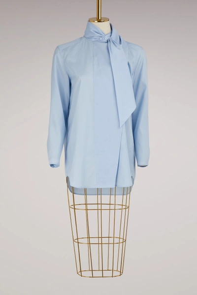 Acne Studios Cotton Dry Pop Bianca Shirt In Sky Blue