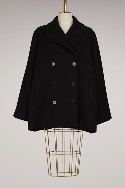 The Row Donla Double-breasted Wool Jacket In Black