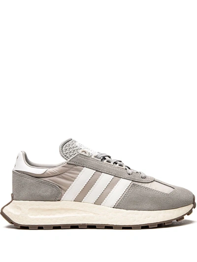 Adidas Originals Retropy E5 Suede-panel Sneakers In Grey