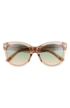 Tom Ford Wallace 54mm Gradient Cat Eye Sunglasses In Rose Champagne/ Green Sand