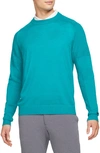 Nike Tiger Woods Crewneck Sweater In Aquamarine/ Black