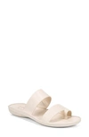 Naturalizer Genn-drift Flat Sandals Women's Shoes In Pale Ivory Leather