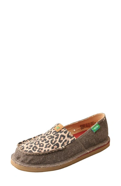 Twisted X Loafer In Dust And Leopard