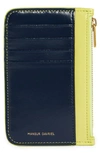 Mansur Gavriel Zip Card Holder In Blue Multi