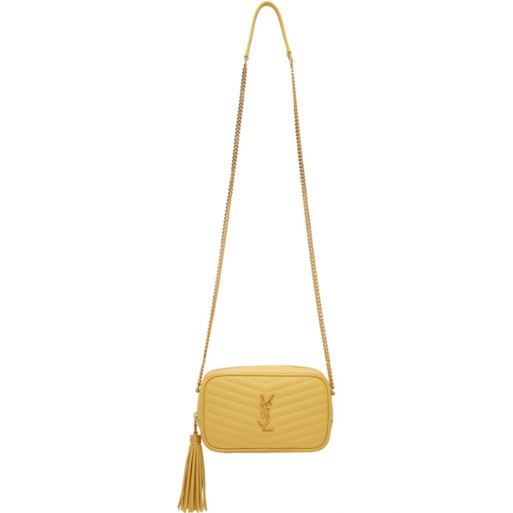 バッグ・カバンその他 SAINT LAURENT Woman Mini bag Yellow Cream 761554DV707 9207 Saint Laurent Womens Sunflower Yellow Mini Lou Quilted