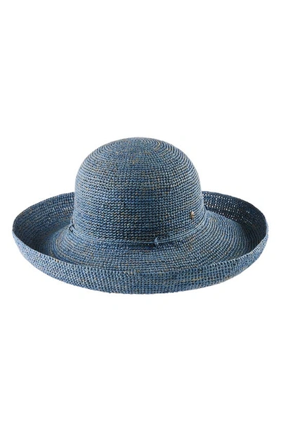 Helen Kaminski 'provence 12' Packable Raffia Hat In Cornflower