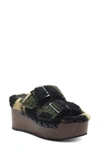 Jessica Simpson Women's Cyriss Slide Platform Sandals Women's Shoes In Green Combo