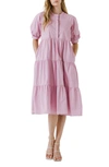 English Factory Puff Sleeve Dress In Lilac