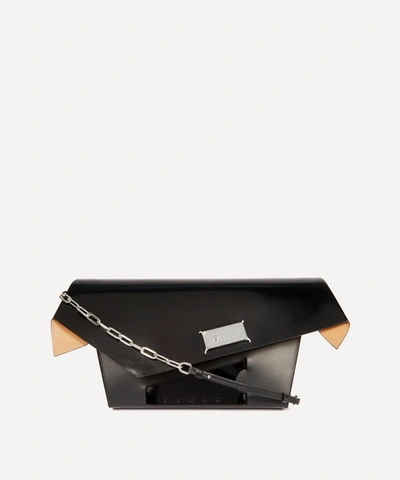 Maison Margiela Snatched Medium Clutch Bag In Black