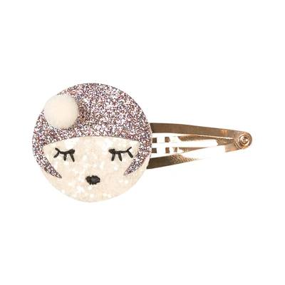 Tartine Et Chocolat Kids' Pink Girl Glitter Hair Clip