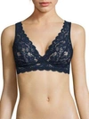 Hanro Lace Soft Cup Bra In Deep Midnight