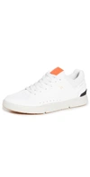 On The Roger Centre Court Faux-leather Trainers In White/ Orange