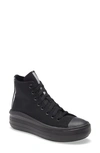 Converse Chuck Taylor(r) All Star(r) Move High Top Platform Sneaker In Black/ White/ Black