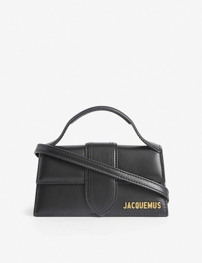 Jacquemus Le Bambino Leather Top Handle Bag In Black