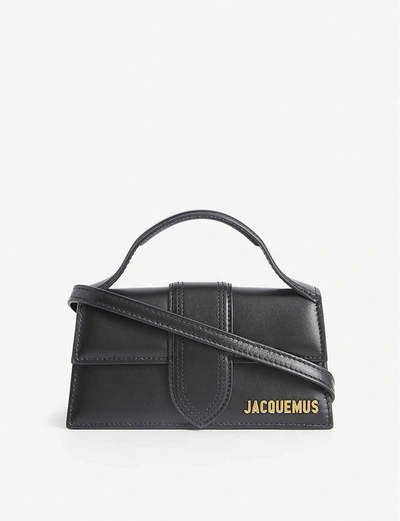 Jacquemus Le Bambino Small Leather Shoulder Bag In Black