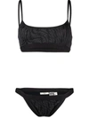 Fendi Ff Vertigo-print Bikini In Black