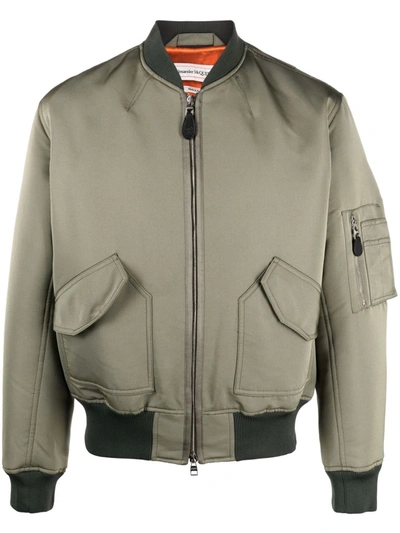 Alexander Mcqueen Mens Green Polyamide Outerwear Jacket