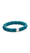 Isabel Marant Resin Bracelet In Dark Green/silver