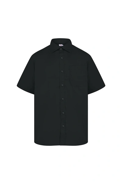 Absolute Apparel Mens Short Sleeved Classic Poplin Shirt (black)