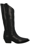 Etro Embroidered Suede Texan Style Boots In Black