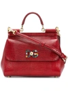 Dolce & Gabbana Medium Sicily Tote Bag In Red