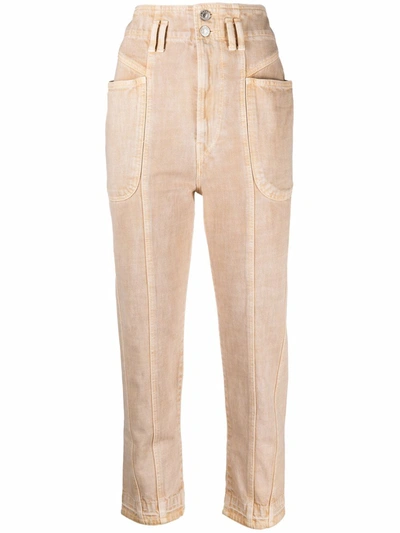 Isabel Marant Étoile High-rise Cropped Trousers In Nude